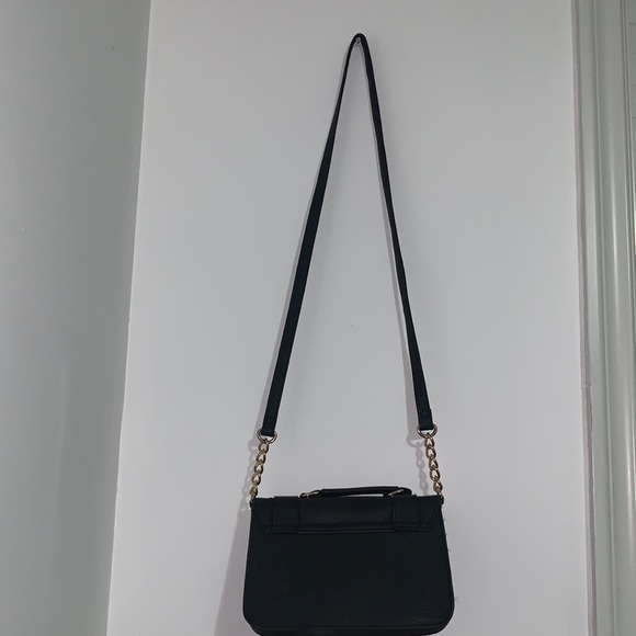 River Island Black Faux Suede Mini Satchel Handbag - Picture 6 of 11
